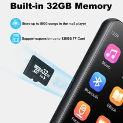 SWOFY - M4 Portable Music Player -Audio Headphone Store Concept Kart SWOFY M4 Portable Music Player Black 3 3