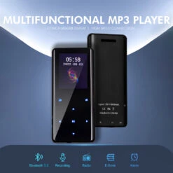 SWOFY – T-MP30 Portable Music Player -Audio Headphone Store Concept Kart SWOFY T MP30 Portable Music Player Black 1 2