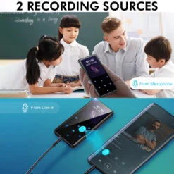 SWOFY – T-MP30 Portable Music Player -Audio Headphone Store Concept Kart SWOFY T MP30 Portable Music Player Black 1 6