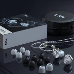 TRN - TA1 Max Wired IEM -Audio Headphone Store Concept Kart TRN TA1 Max Wired IEM Silver 1 2