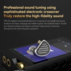 TRN - TA4 IEM -Audio Headphone Store Concept Kart TRN TA4 IEM Black 2 10