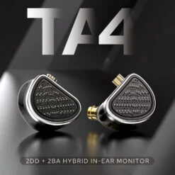 TRN - TA4 IEM -Audio Headphone Store Concept Kart TRN TA4 IEM Black 2 4