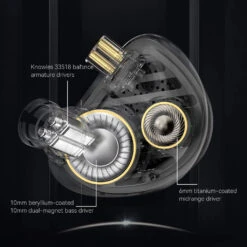 TRN - TA4 IEM -Audio Headphone Store Concept Kart TRN TA4 IEM Black 2 5