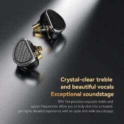 TRN - TA4 IEM -Audio Headphone Store Concept Kart TRN TA4 IEM Black 2 9