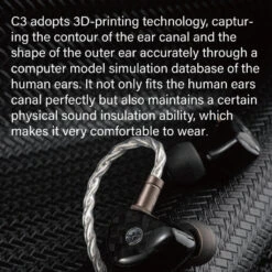 Tin HiFi - C3 Wired IEM -Audio Headphone Store Concept Kart Tin HiFi C3 Wired IEM Black 2 16