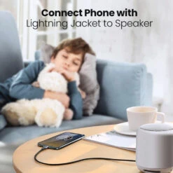 UGREEN - US315 Lighting To 3.5mm Male Aux Cable -Audio Headphone Store Concept Kart UGREEN US315 Lighting to 3 6