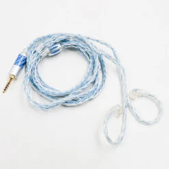 ZR Audio - 16 Strand Upgrade Cable For IEM -Audio Headphone Store Concept Kart ZR Audio 16 Strand Upgrade Cable for IEM Blue Silver 3 11