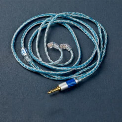 ZR Audio - 16 Strand Upgrade Cable For IEM -Audio Headphone Store Concept Kart ZRAudio 16 Strand Upgrade Cable for IEM Blue Silver 2 2