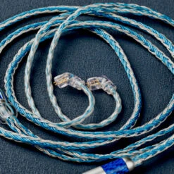 ZR Audio - 16 Strand Upgrade Cable For IEM -Audio Headphone Store Concept Kart ZRAudio 16 Strand Upgrade Cable for IEM Blue Silver 3 3