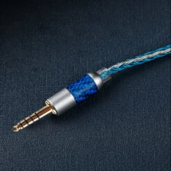 ZR Audio - 16 Strand Upgrade Cable For IEM -Audio Headphone Store Concept Kart ZRAudio 16 Strand Upgrade Cable for IEM Blue Silver 3 8