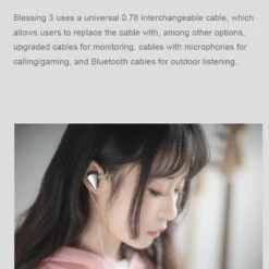 MOONDROP - Blessing 3 Wired IEM -Audio Headphone Store Concept kart Moondrop Blessing3 Wired IEM Silver 1 18