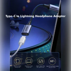UGREEN - US342 USB C To Lighting Audio Adapter 25 UGREEN - US342 USB C To Lighting Audio Adapter -Audio Headphone Store Concept kart UGREEN US342 USB C to Lighting Audio Adapter Grey 1 14