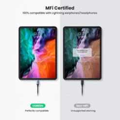 UGREEN - US342 USB C To Lighting Audio Adapter 21 UGREEN - US342 USB C To Lighting Audio Adapter -Audio Headphone Store Concept kart UGREEN US342 USB C to Lighting Audio Adapter Grey 1 7