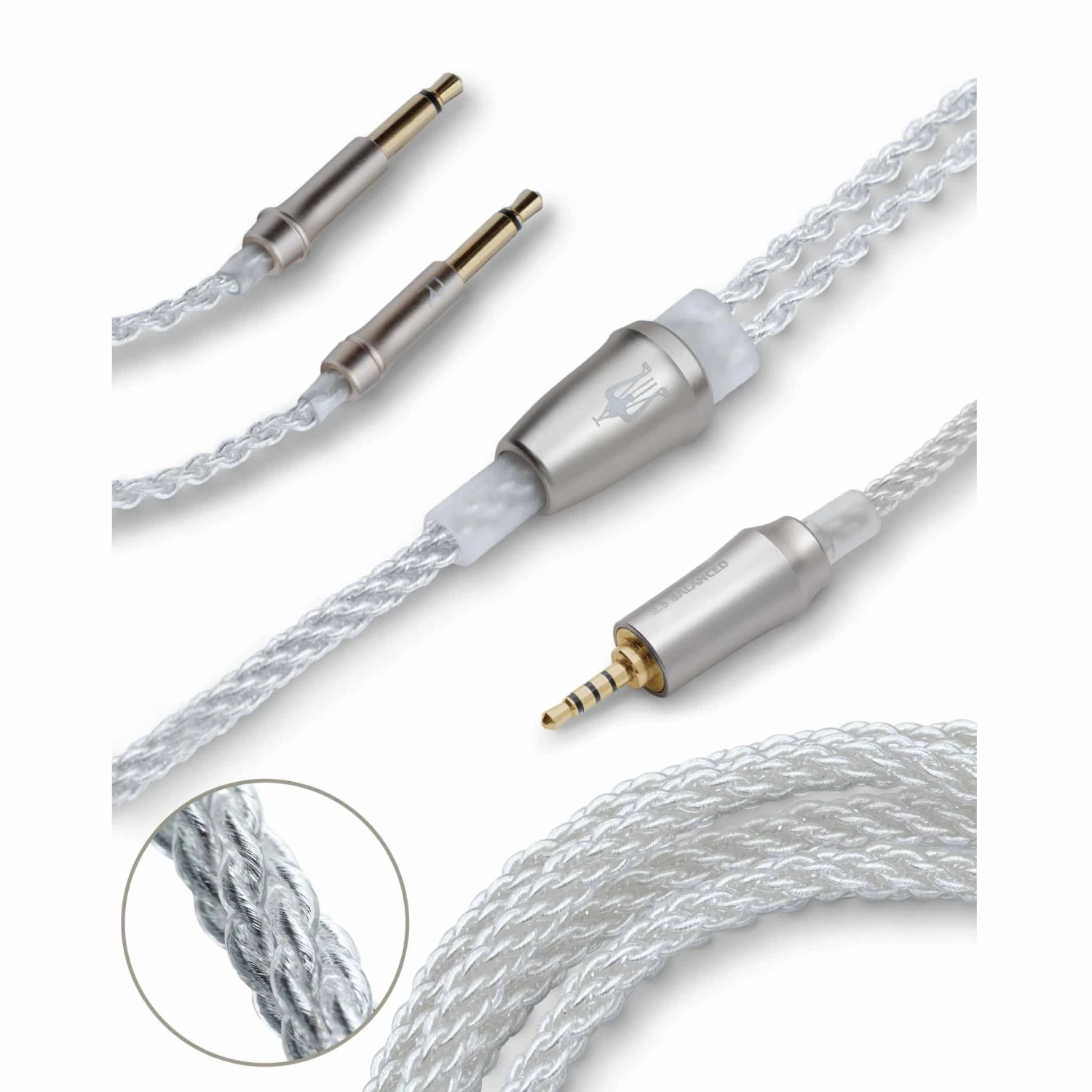Meze MONO 3.5 MM SILVER-PLATED UPGRADE CABLES 1 Meze MONO 3.5 MM SILVER-PLATED UPGRADE CABLES