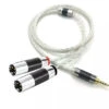HIFI 7N OCC Silver Plated 4.4mm/3.5mm/2.5mm TRRS Balanced To Dual 2x 3pin XLR Balanced Male Audio Adapter Cable