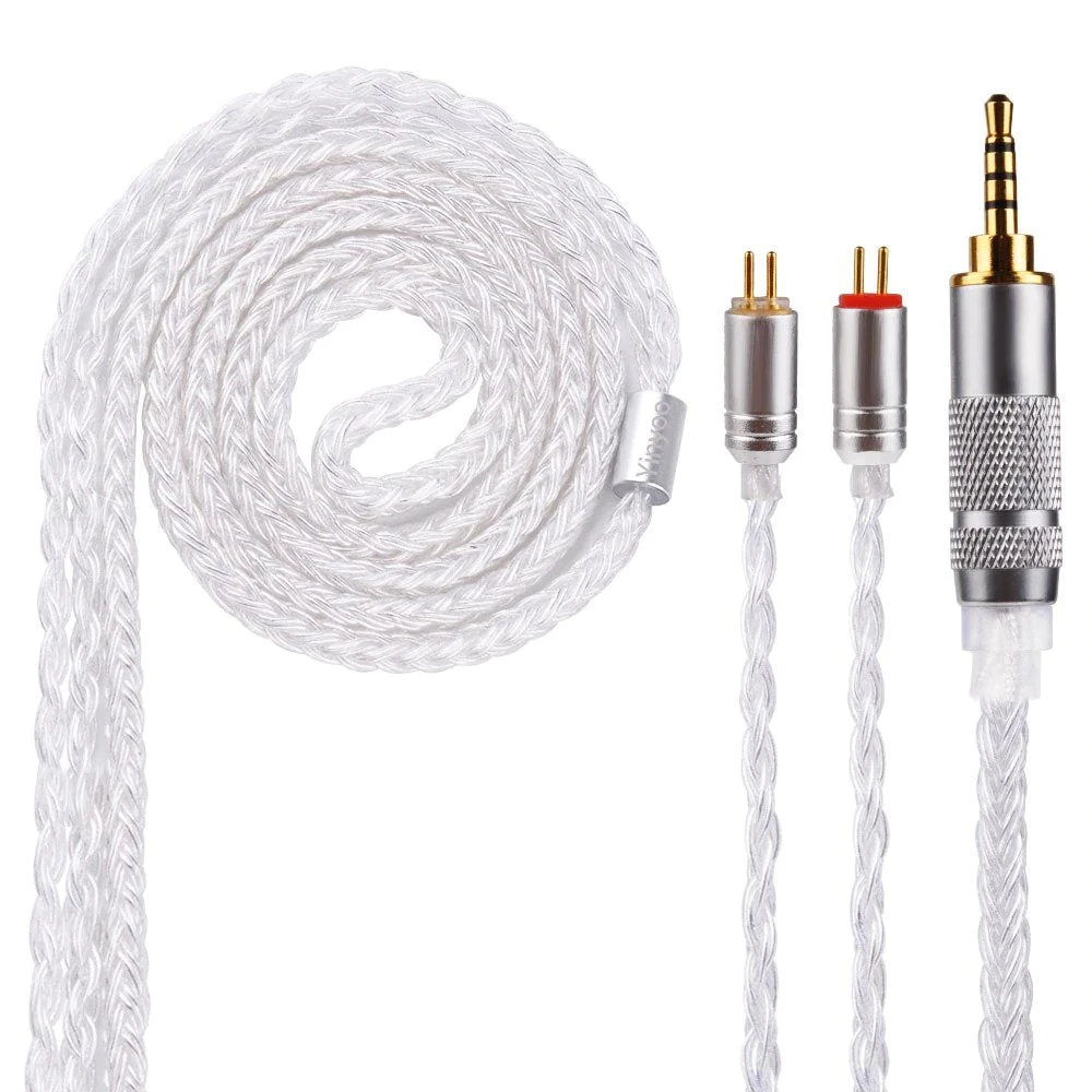 Yinyoo 16 Core Silver Plated Cable 3.5mm Upgrade Cable With MMCX/2pin/QDC For BLON BL-03 1 Yinyoo 16 Core Silver Plated Cable 3.5mm Upgrade Cable With MMCX/2pin/QDC For BLON BL-03